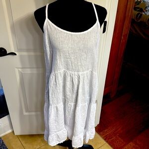 Valentina Naldi white linen dress. No rips tears or stains. Size Large $15